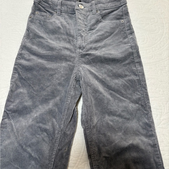 Women’s Gray Corduroy Pants - Picture 1 of 6